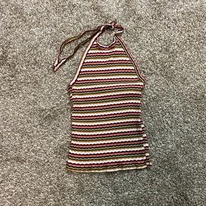 American Eagle Womens  halter top striped multicolor tank size small